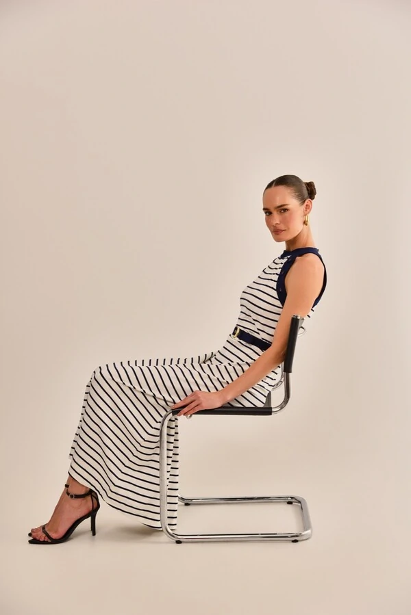 Vestido Rainbow Malha Listrada