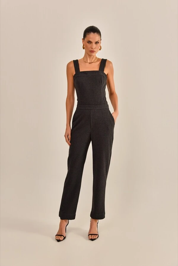 Blusa Zelda Alfaiataria Risca de Giz