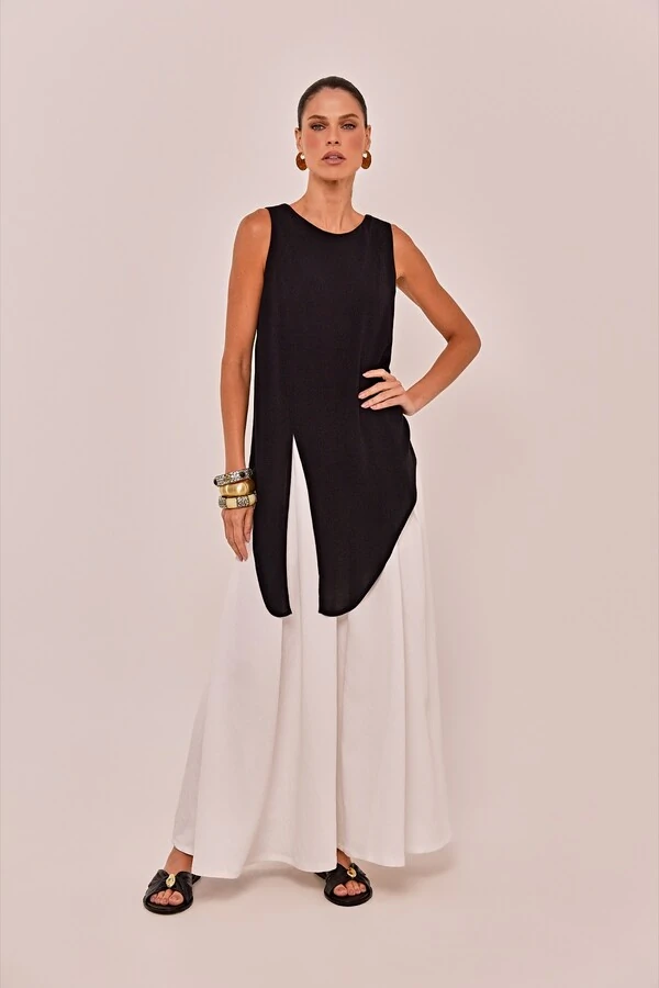 Blusa Rosa Crepe de Viscose