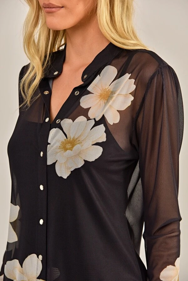 Blusa Ametista Tule Estampado
