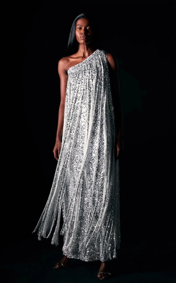 Vestido Um Ombro Só Paetês