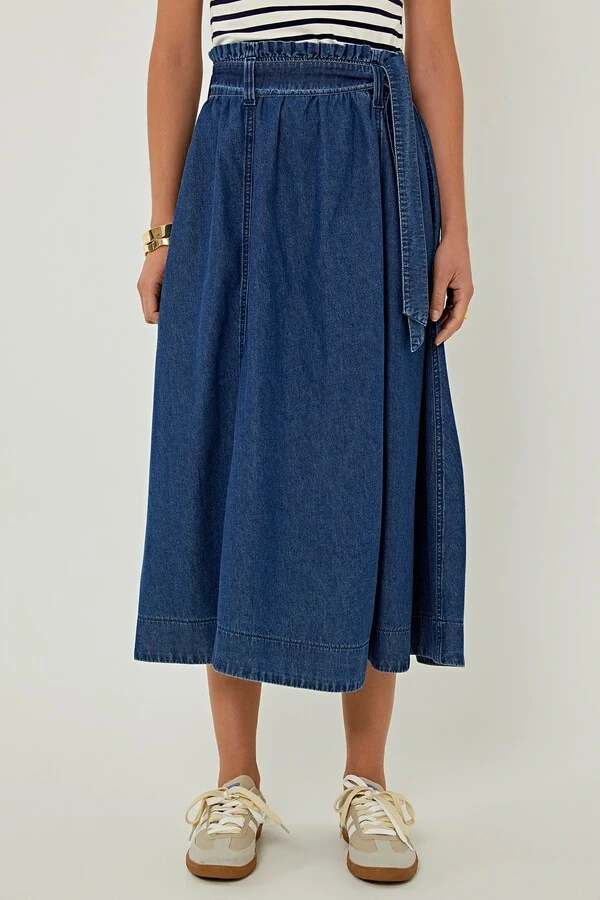 Saia Midi Jeans Serena
