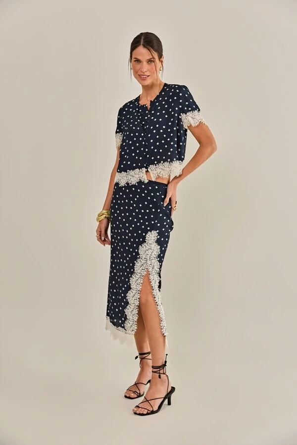 Saia Havana Crepe de Viscose