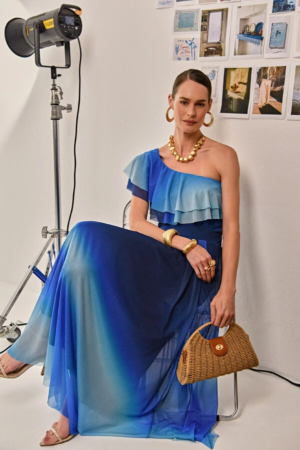 Saia Paris Tule Estampado