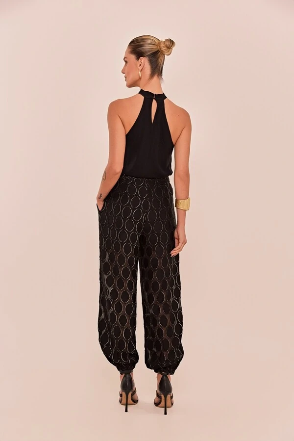 Calça Paula em Voil Preto