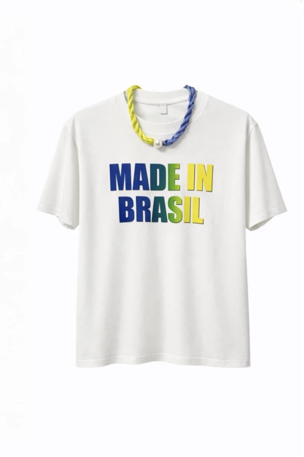 Camiseta Made in Brasil Branca