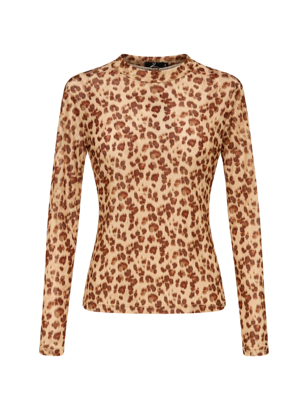 Blusa Tule Estampado onça