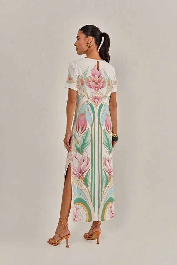 Vestido Hera Crepe Estampado