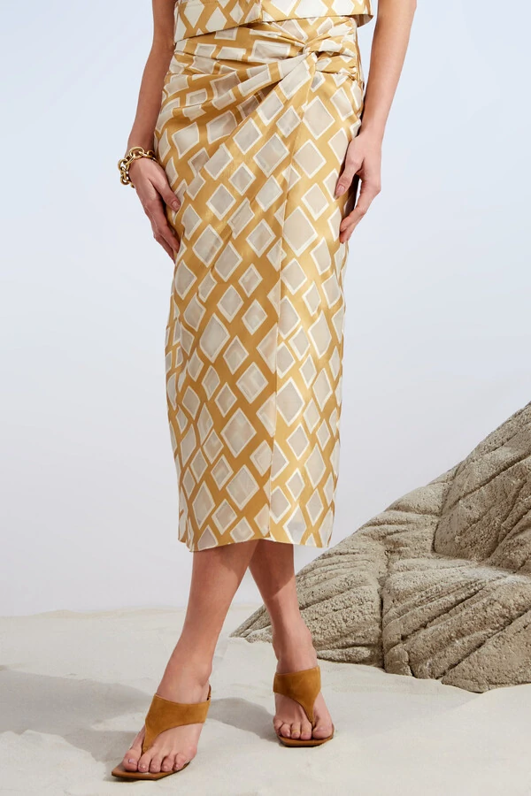 Saia Midi Pareô Losangos