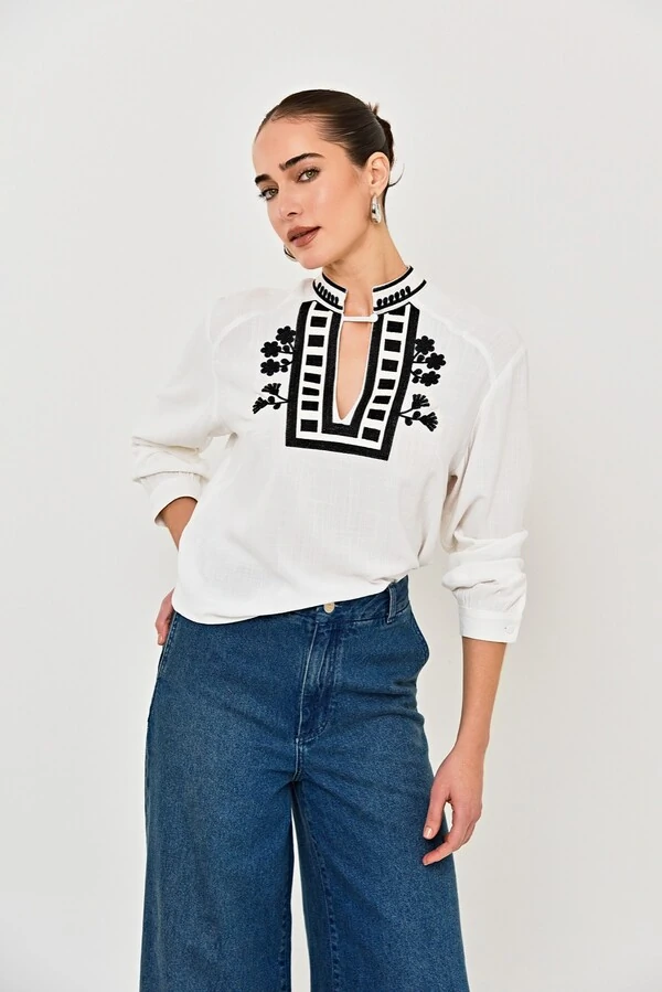 Blusa Maria Liz Viscolinho