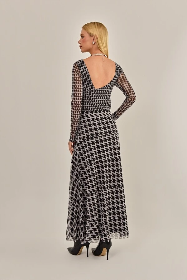 Blusa Duo Tule Estampado