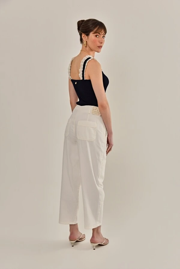 Calça Mabel Sarja Tinturada