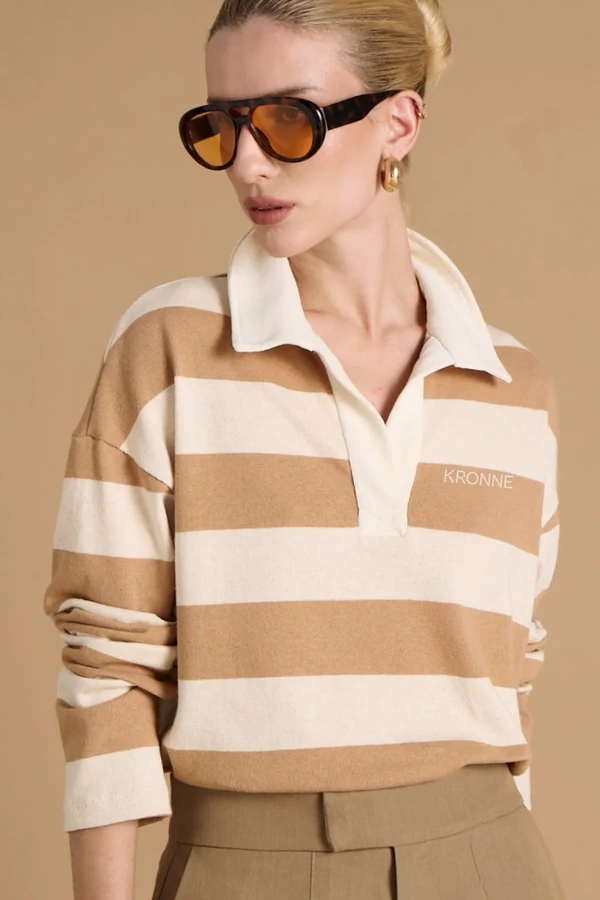 Blusa Oversized Gola Polo