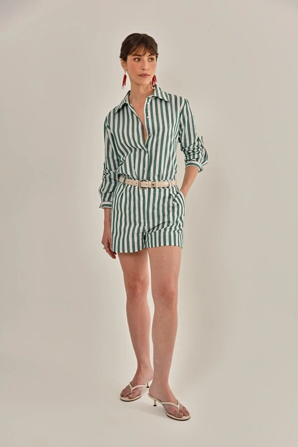 Camisa Lajos Tricoline Verde