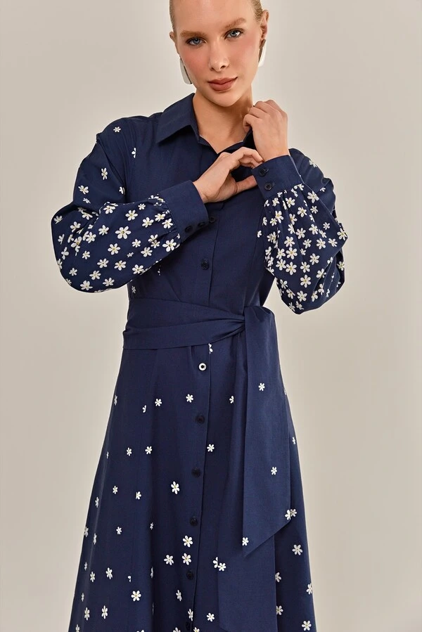 Vestido Eucalipto Tricoline