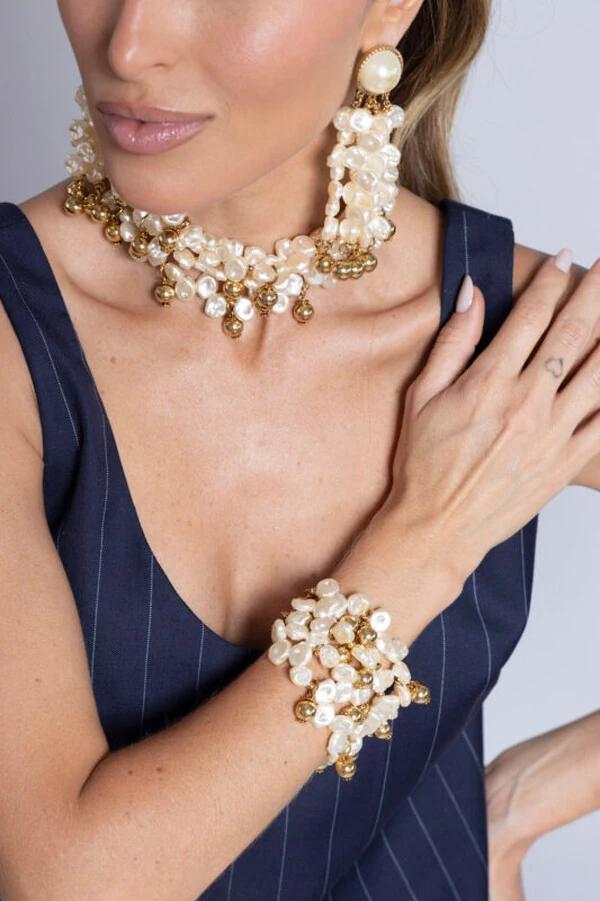 Choker Pérolas Barrocas