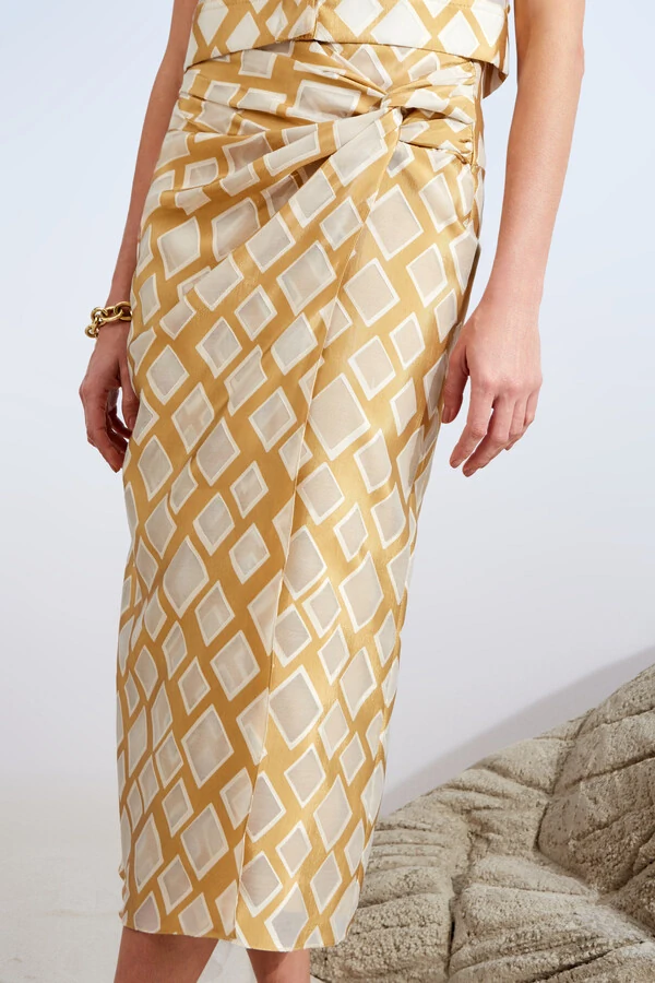 Saia Midi Pareô Losangos