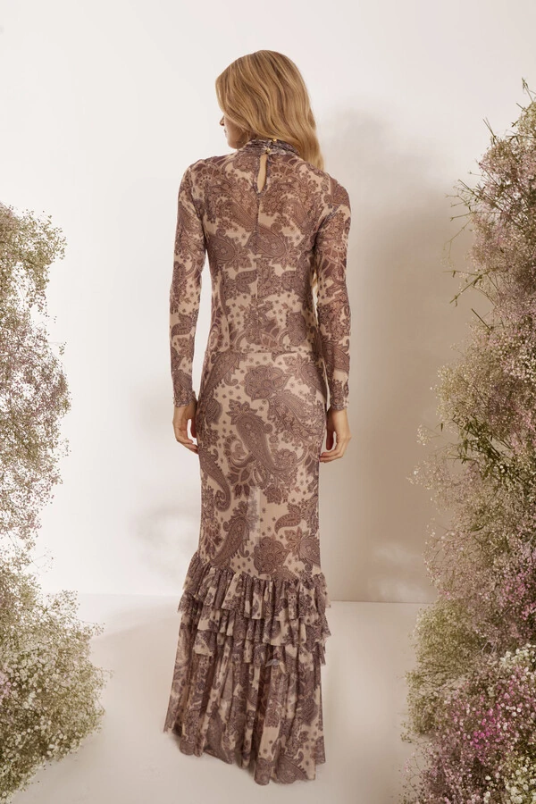 Vestido Tule Cashmere Babados