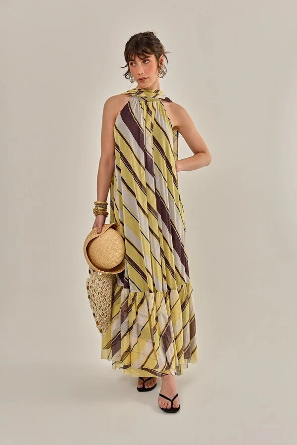 Vestido Jack Tule Estampado
