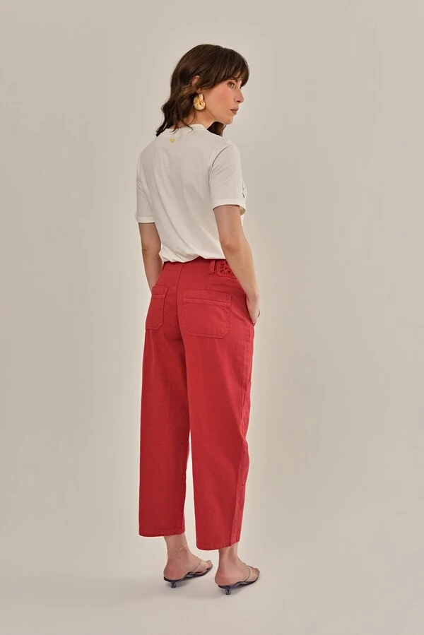 Calça Mabel Sarja Tinturada