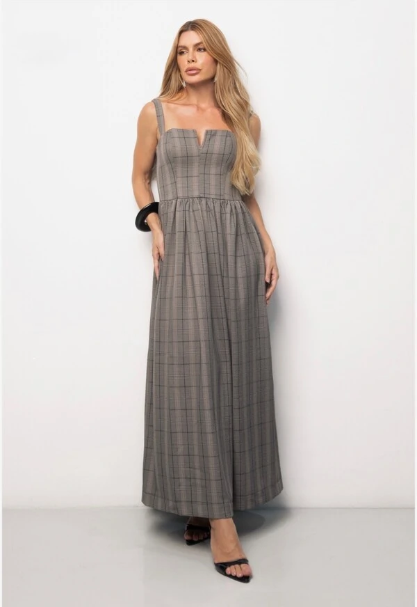 Vestido Alfaiataria Xadrez