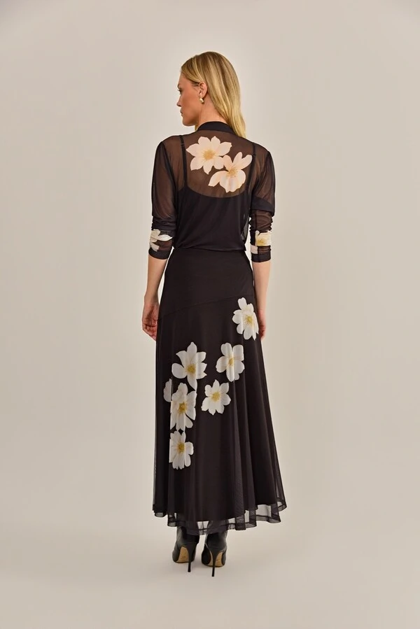Blusa Ametista Tule Estampado