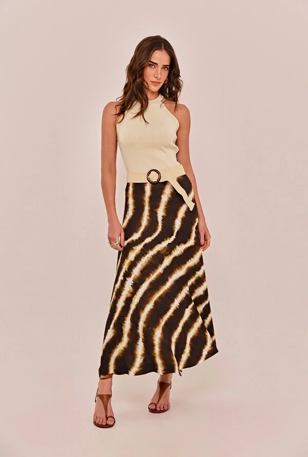 Saia Toledo Viscose Estampada