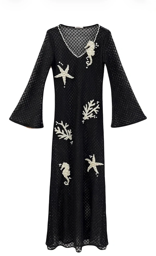 Vestido Tela Fundo do Mar