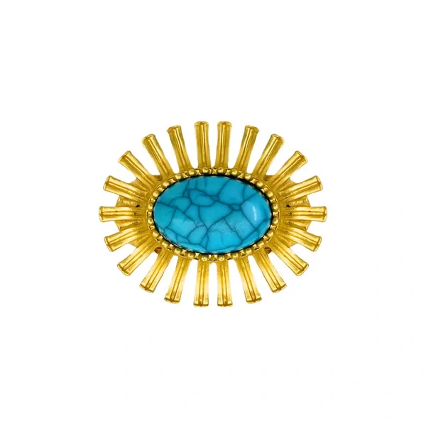 Broche Raio Turquesa Imã