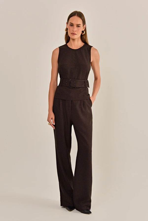 Calça Blues Alfaiataria Risca de Giz