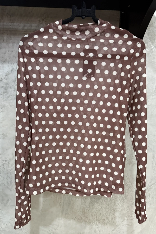 Blusa Tule Estampado Poa