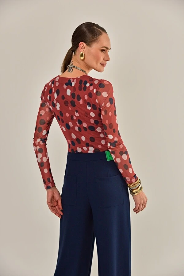 Blusa Desert Tule Estampado