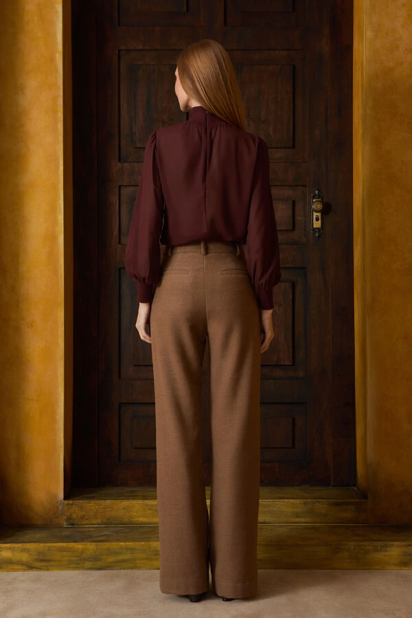 Blusa Gola Alta Mix Tecidos