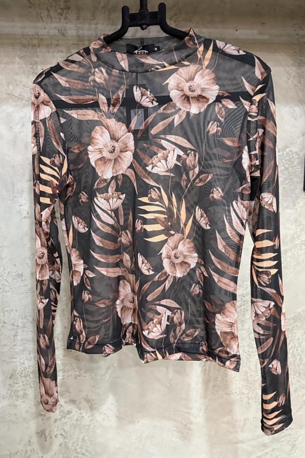 Blusa Tule Estampado Floral