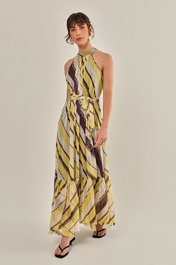 Vestido Jack Tule Estampado