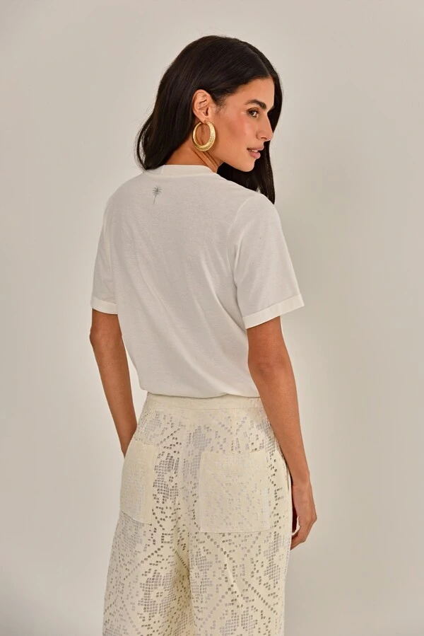 Camiseta Luzia Silk Off White