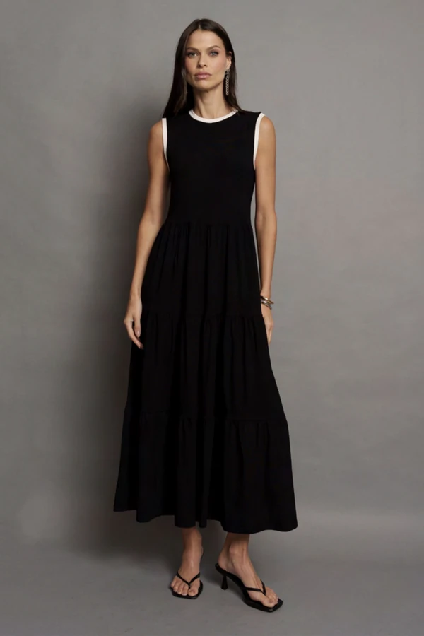 Vestido Midi Malha Detalhe PB