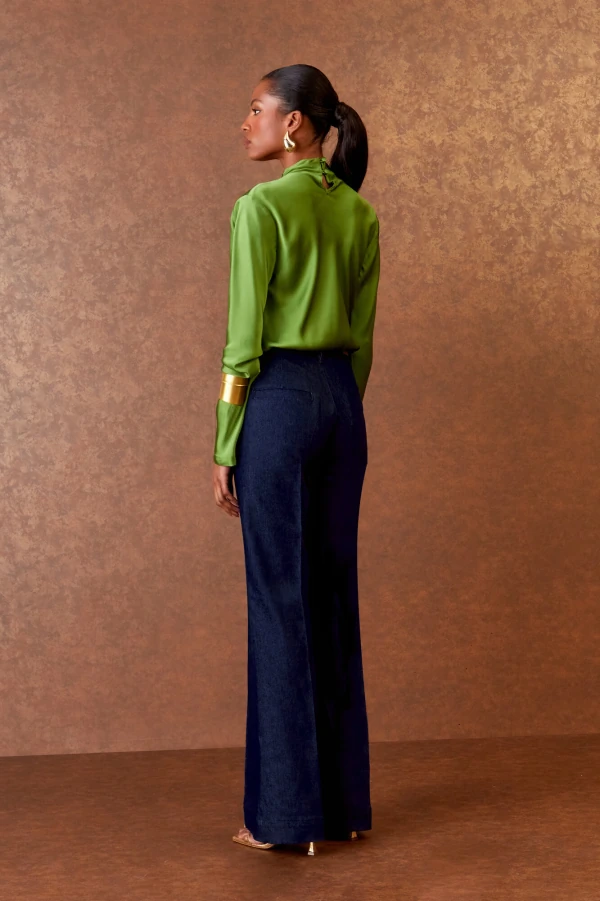 Calça Jeans Nervura Escura