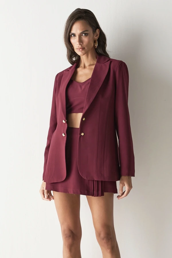 Blazer Alfaiataria Rafaela Vinho