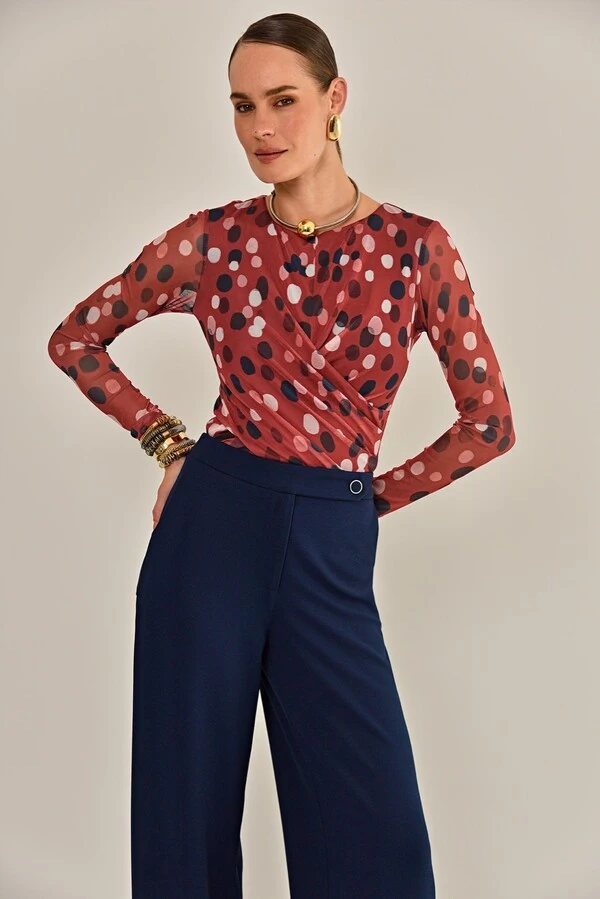 Blusa Desert Tule Estampado