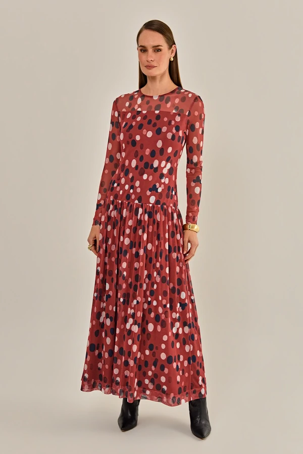 Vestido Diamond Tule Estampado