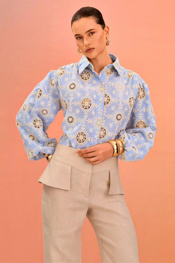 Camisa Heloisa Bordada