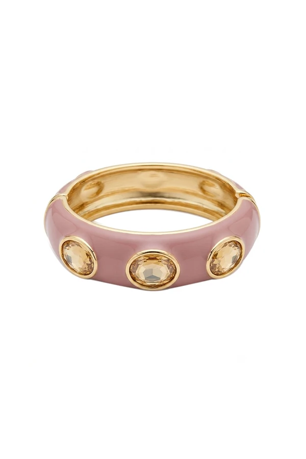 Pulseira Esmaltada Rosa
