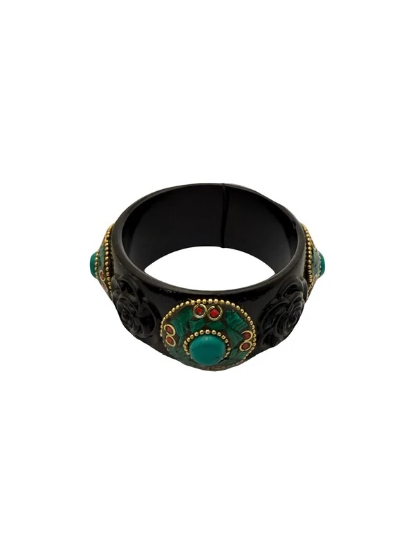 Pulseira Resina Flores Marroquina