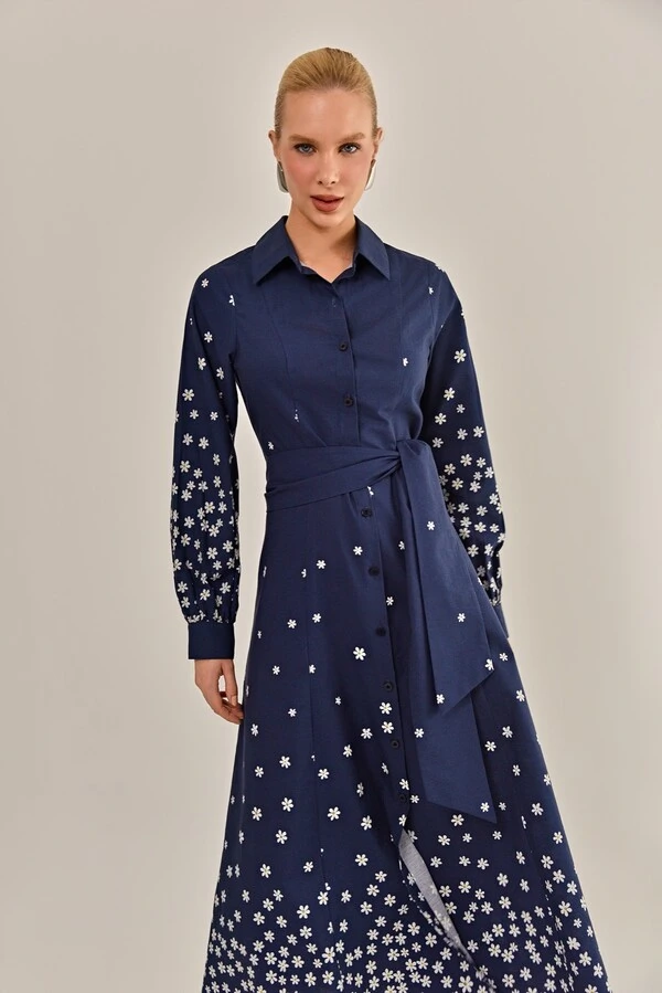 Vestido Eucalipto Tricoline