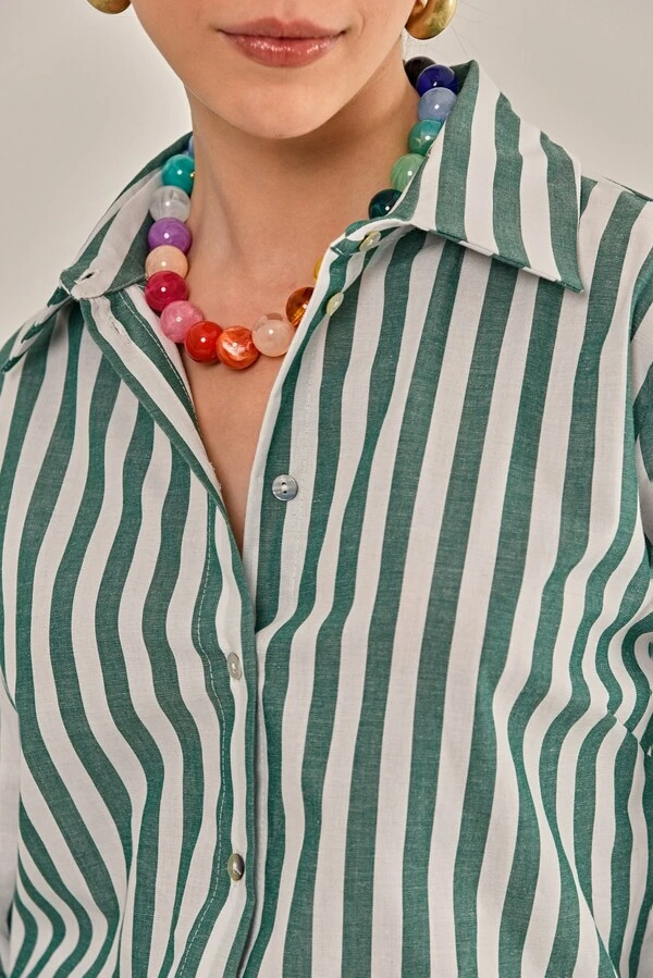 Camisa Lajos Tricoline Verde