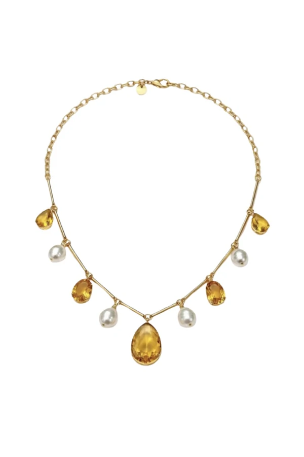 Colar Gotas e Pérolas