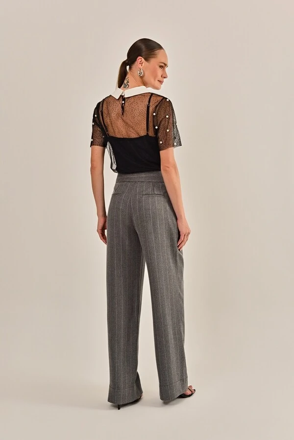 Calça Camila Alfaiataria Risca de Giz