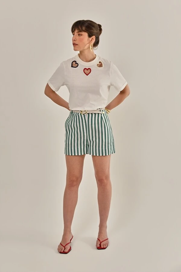 Shorts Lalia Tricoline Verde