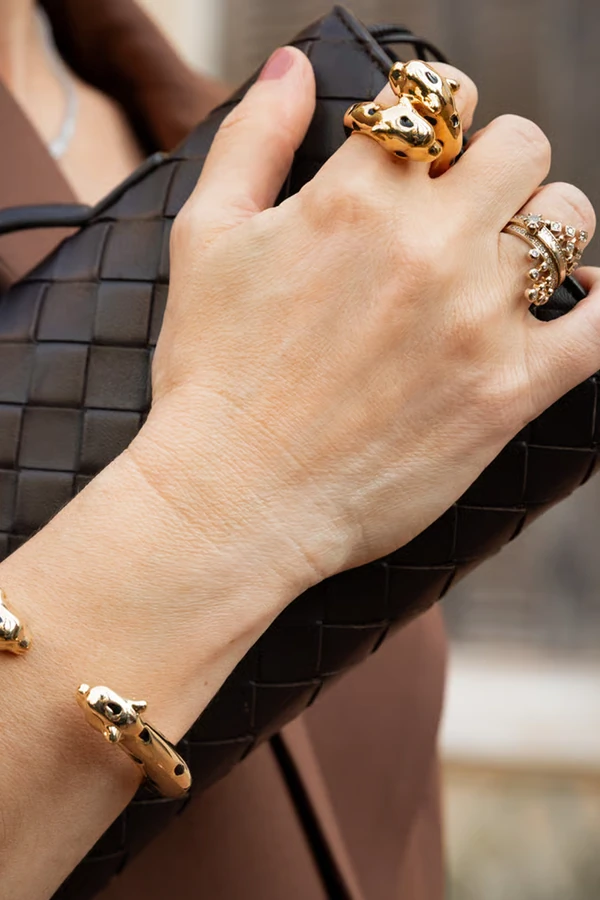 Anel Leopardo Duplo